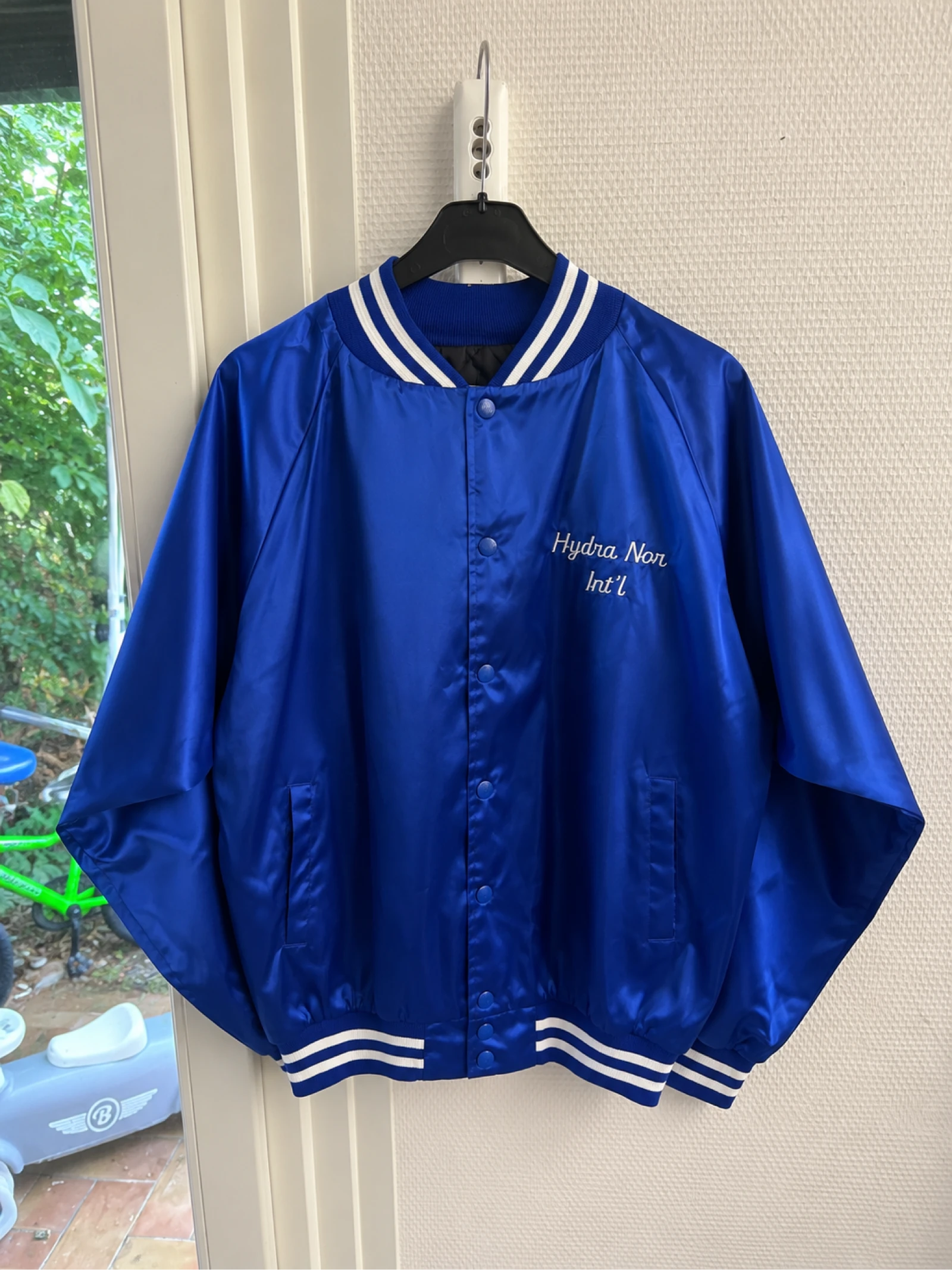 Bomber satin américain WearGuard Hydra Nor brodé bleu – Taille XL